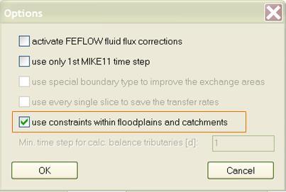 IfmMIKE11: Coupling FEFLOW to MIKE11 70 You could set the constraints along the river nodes manually by yourself.