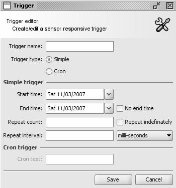 From there a user may select one of four response types as highlighted above. At left is the current email response editor. All in all cases the user must enter a unique response name.