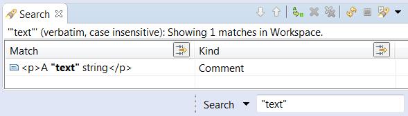 cently used search string appears closest to the Search for... line. Therefore you can simply press the Arrow-Up key once if you want to repeat the latest search again.