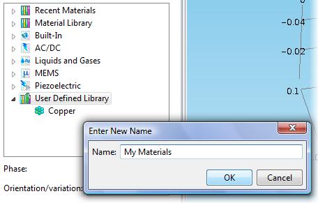 However, you cannot save this material in the Built-In library, since this is read-only. Instead, save it in your own library.
