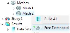 Mesh Sequences A model can contain different mesh sequences for generating meshes with different settings. These sequences can then be accessed by the study steps.