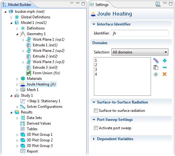 If you choose an action that requires specification, the associated Settings window appears adjacent to the Model Builder, as shown here.