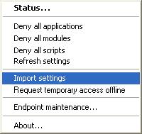 Ivanti Device and Application Control 4. Click Save. Step Result: The Windows Save as dialog closes. Importing Settings You can import settings files to client computers for updates. 1.