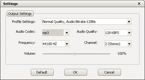 Blu-ray DVD audio track ripping settings Settings Dialog Overview: 1) : It's 1-click setting. If you change the selected item of it, it will configure almost all of the settings automatically.