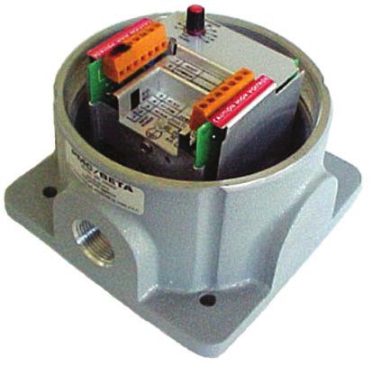 loop-power transmitter Model D NEMA, Class I, Div., Grps. B,C & D J *NOTE: Available with to % of transmitter input range or to impacts.