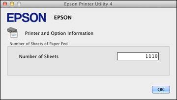 3. After checking the number of sheets fed into the printer, click