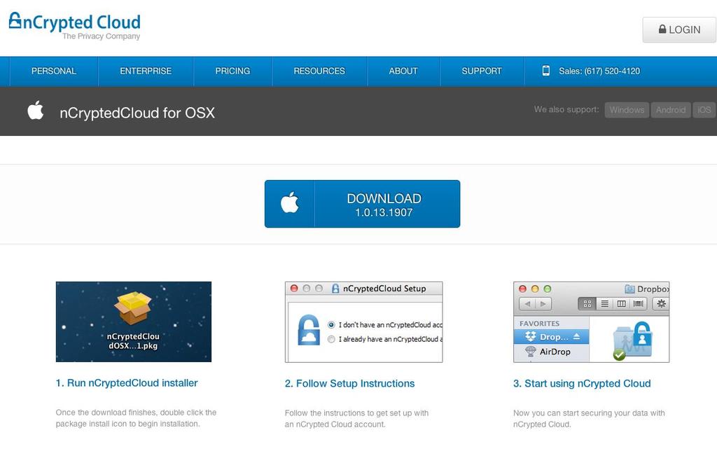 Getting Started 1.2 Download ncrypted Cloud 1.