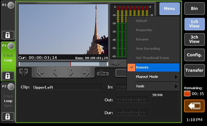 2. Cue up the Clips (common to GPI and RS-422 synchronization) Cue up the clips to the chosen timecode on all output channels. 3.