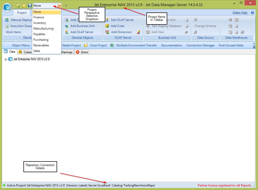 Simplified OLAP Server View Many clients rarely use some of the features on the Cubes tab.