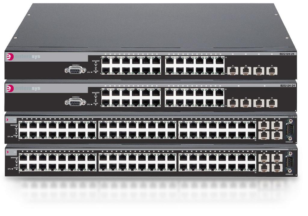 DATASHEET B-Series B2 Fast Ethernet Stackable L2/L3/L4 Edge Switch with Optional Policy Support Product Overview High-availability design assures reliable network operations Granular QoS capabilities