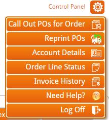your vendors), View the status of your Orders, and view / download a history of available Invoices.