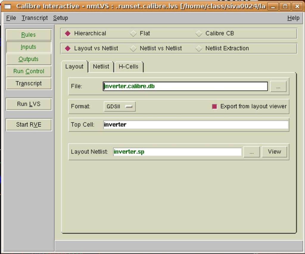 20 of 23 9/17/2008 6:47 PM Make sure you select the "Export from layout viewer" option under the Layout tab and "Export from schematic viewer" under the Netlist tab.
