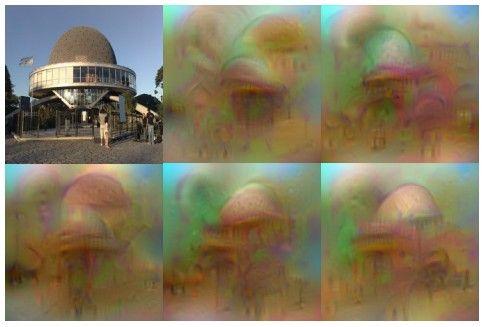 Feature Inversion original image Reconstructions from the 1000 log probabilities for ImageNet (ILSVRC)