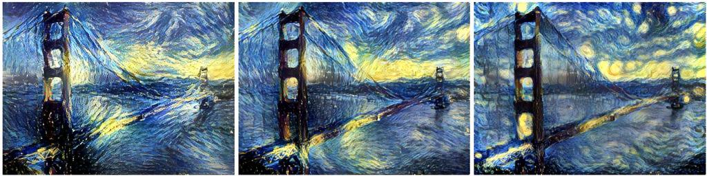Neural Style Transfer: Style Scale Resizing style image before running style transfer algorithm can transfer different types