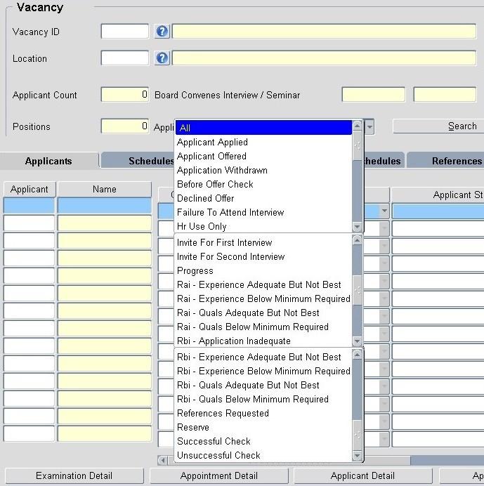Filtering applicants within a vacancy can be useful in order to view only applicants with a specific status, or when sending emails to applicants with a particular status.