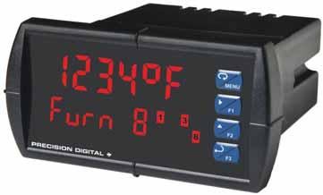 DIGITAL PANEL METERS RO U TEMPERATURE Input:RR PPPV : Dual-line 6-digit: 0.60" (15 mm) & 0.46" (12 mm) Operating Temperature: -20 to 65 C 1 or 0.