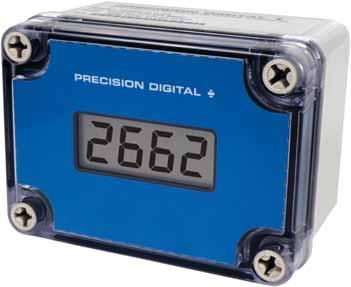 LOOP-POWERED METERS PROCESS Input: 4-20 ma : 3½+ digits, 0.6" (15.24 mm) Case: NEMA 4X high impact plastic Power: Loop-powered Operating Temperature: -40 to 75 C (-55 to 75 C with heater option) 1.