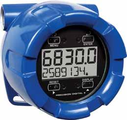 EXPLOSION-PROOF INSTRUMENTS FLOW FEET & RATE/TOTAL INCHES ANALOG INPUT Input: 4-20 ma : 5-digit rate 0.7" (17.8 mm); 7 alphanumeric character total 0.4" (10.