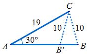 3 Now, we are ready to find CC 180 35 25.5 111111. 55, and finally, from the proportion we have Thus, the triangle is solved. sin 119.5 12 sin 35, 12 sin 119.5 sin 35 1111.
