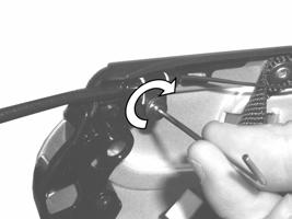 9) Note: the flat part of the clamp must be facing upward when the