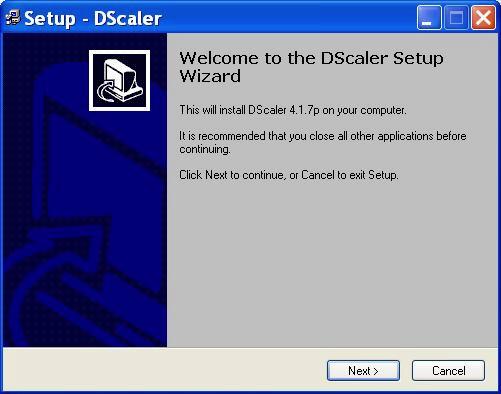 Chapter 3:Software Installation 4. Click "NEXT" to continue. DScaler 4.1.X Installation 1. After turn on your computer, place the Utility CD into the CD-ROM.