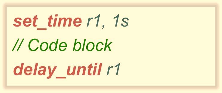 // Code block delay_until r1