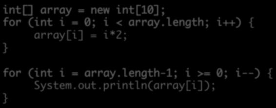 Sept 16, 2015 Sprenkle - CSCI209 37 ARRAYS Sept 16, 2015 Sprenkle - CSCI209 38 Python Lists à Java Arrays A Java array is like a fixed- length list To declare an array of integers: int[] arrayofints;