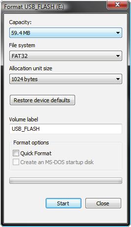 Formatting your Flash Drive First of all, the USB flash drive will have to be formatted to FAT32. Formatting will delete all data on the flash drive.