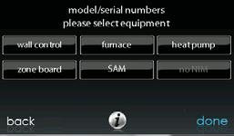 Model / erial Numbers This screen will allow you to access the