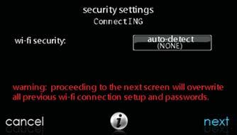 A150191 If a Wi -Fi security key is shown as on the right hand picture above then select the white bar and enter the security key, then select NEXT.