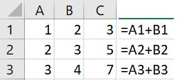 Click, hold and drag the cursor over the adjacent cells to copy the function. Since relative cell references are used, the copied functions will update as the function is copied.