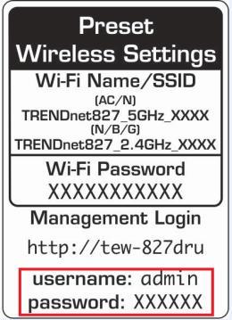 1. Open your web browser and go to URL/domain name http://tew-827dru or IP address http://192.168.10.1. Your router will prompt you for a user name and password.