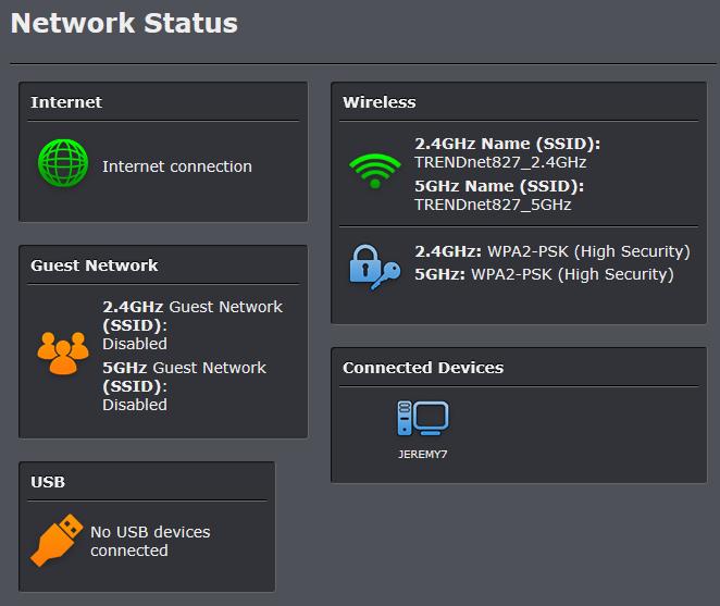 Click on Basic and click on Network Status. 2. For added security, the router is preconfigured with a unique password.