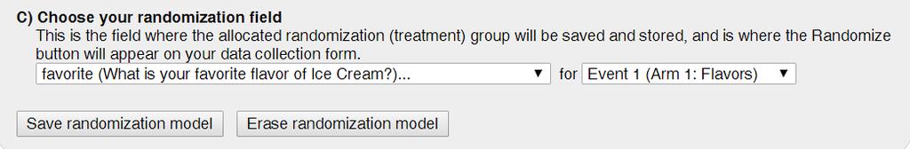 The template allocation tables will contain all the raw coded values for the fields used in your randomization model.