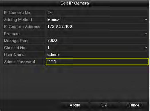 Figure 2. 25 Edit IP Camera Interface - Manual 3.