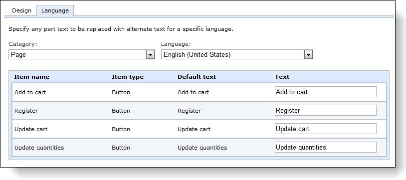 11. In the Category field, select the section of the event registration form to edit. 12. In the Language field, select the language to localize. 13.