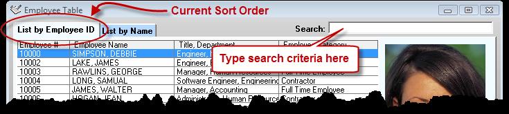 Visitor Keeper - 2.30.09 - User Guide How to Use Search to Locate Records Records are listed in a table in some kind of order, usually, in alphabetical order by name or description.