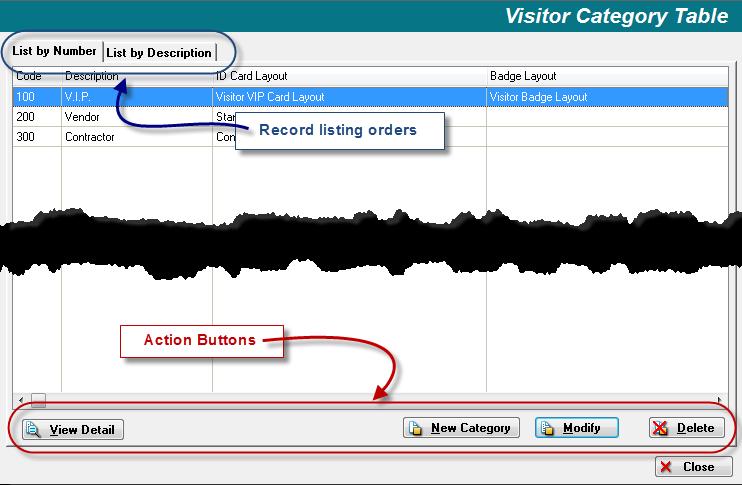 Visitor Keeper 2.30.09 - User Guide Managing Visitor Category Records is very much like managing Visitor Records.