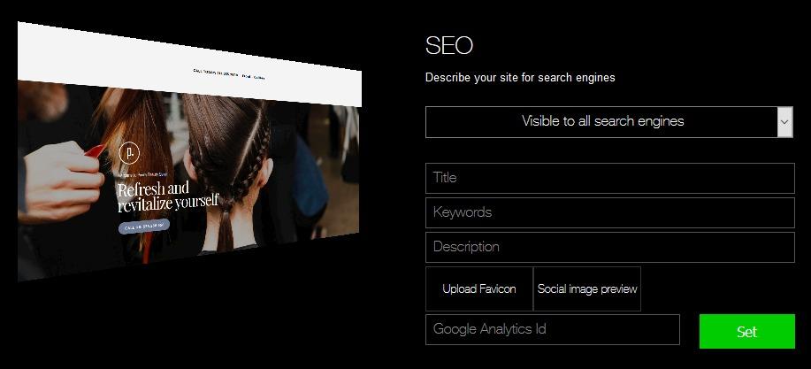 You will be taken to this screen: Here, you can describe your site and choose how it will appear in search engines.
