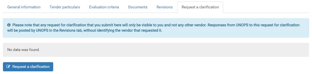 that is very useful information for our procurement process. In order to do this, click on the Vendor confirmation tab.