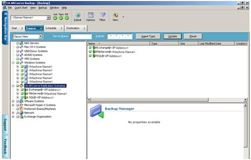 Create and Run a Backup Job Create and Run a Backup Job After a Arcserve Replication scenario has been added to the Arcserve Backup database a backup job can be created.
