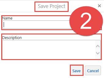 Enter the name of your project and brief description (if desired) and click