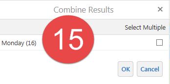 15. Select the previous results you wish to add your recent Identify results to and click
