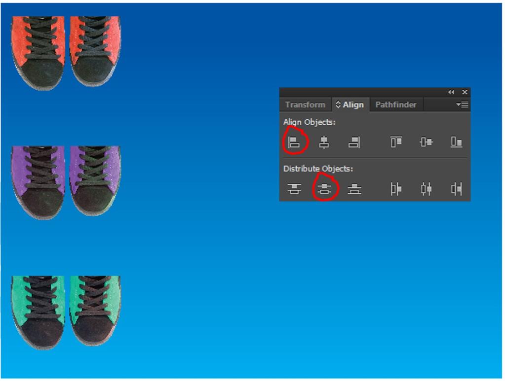 Place the Shoes Illustrator 1. Chose File > Place 2. Select shoes-color.psd 3. Within the Import Options, select Layer Comp: red-shoes and check Show Preview 4.