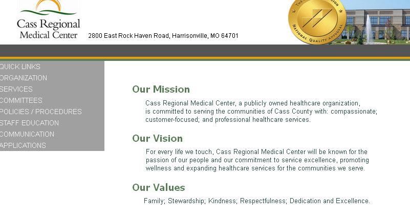 Cass Regional Medical Center Employees- We are excited to now have an INTRANET to share important information within our Cass Regional family.