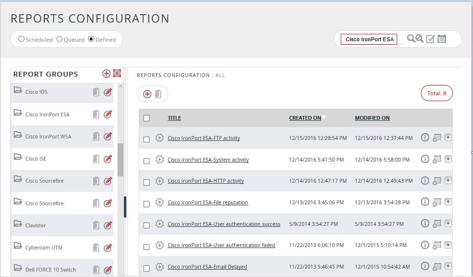 In the EventTracker Enterprise, web interface, click the Reports menu, and then select Configuration. 2.