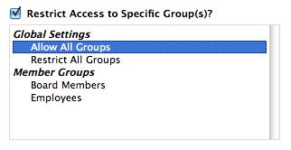 Restricting Access to User Groups To restrict access of a page to one or more user groups, you can follow these steps. 1.