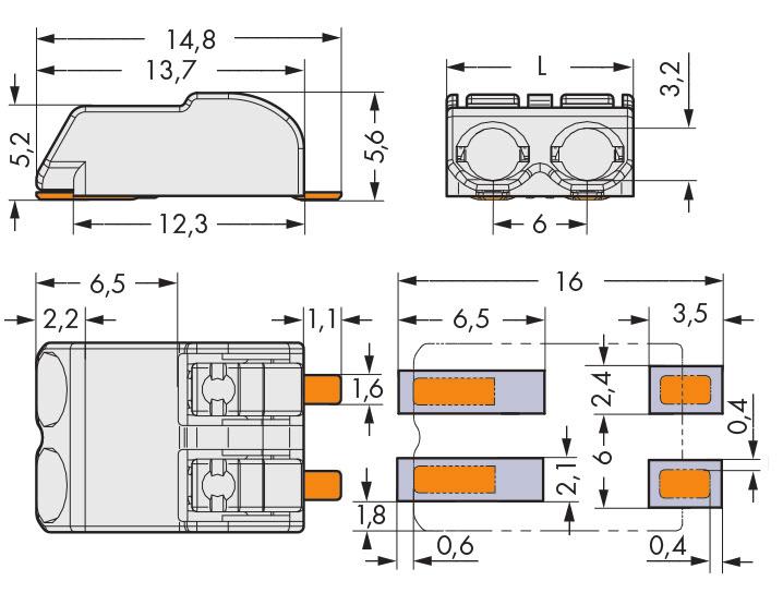 Preliminary Data Sheet Surface Mount Terminal Blocks with Push-Buttons 2061 Series COMING SOON