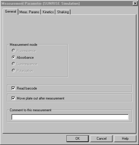 2. Create/Edit a Method Wizard Click Customize measurement parameters button and the following dialog box is displayed.
