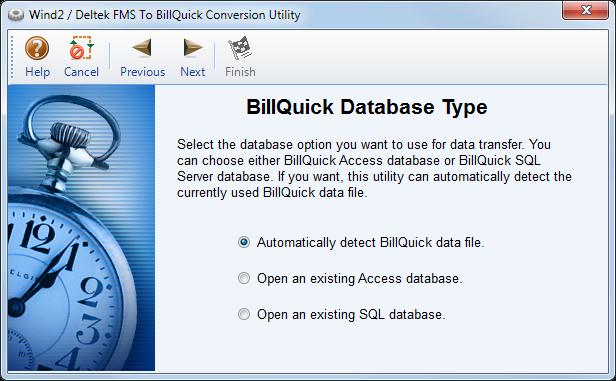 Conversion Utility 2. Backup Database Backup both your and Wind2/Deltek FMS databases. Store a copy in another folder or on a separate storage device.